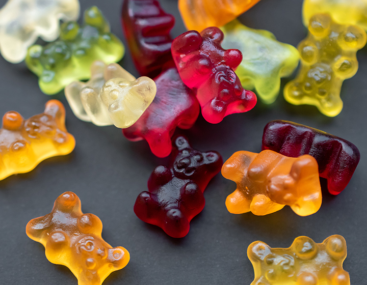 Multicoloured gummy bears
