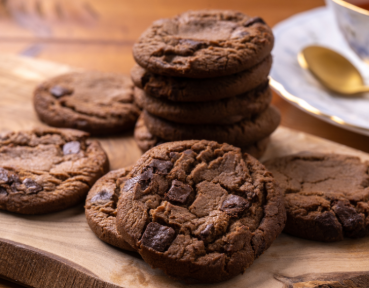 Soft-baked chocolate cookies with cracked tops and a decadent, homemade look.