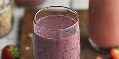 Fiber-enriched smoothie in glass