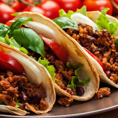 Plant-based meat tacos