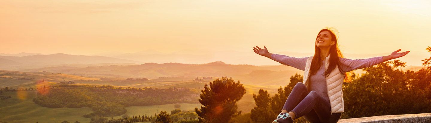 Woman practicing wellness