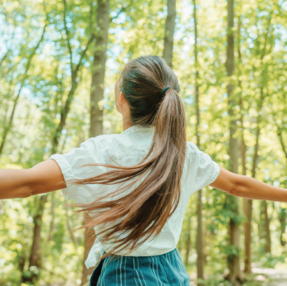 Woman enjoying outdoors