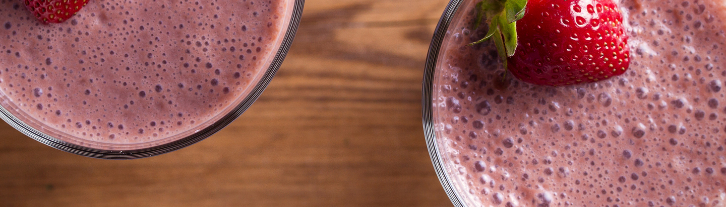 Close-up of strawberry smoothies