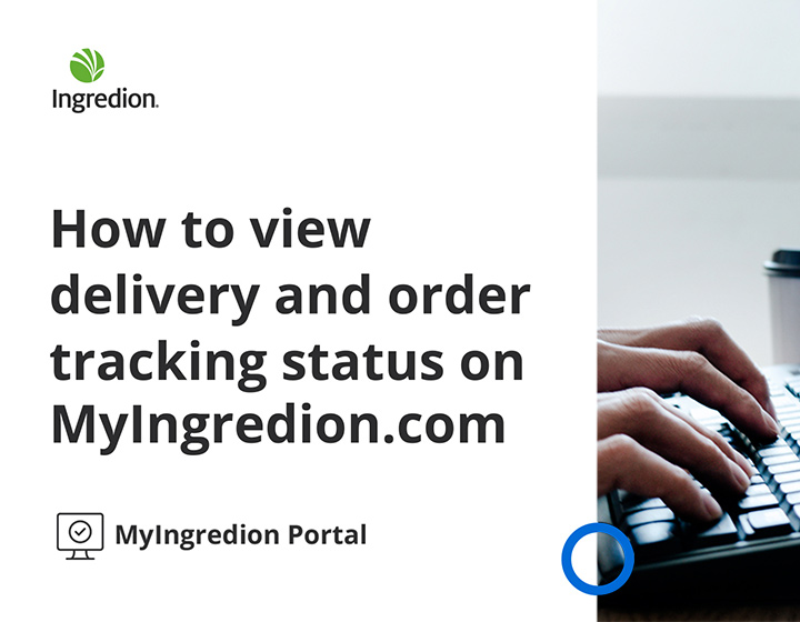 video title how to view delivery and order tracking status on MyIngredion.com