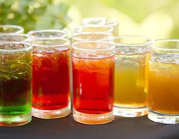 Close-up of assorted drinks, showcasing beverage innovation opportunities