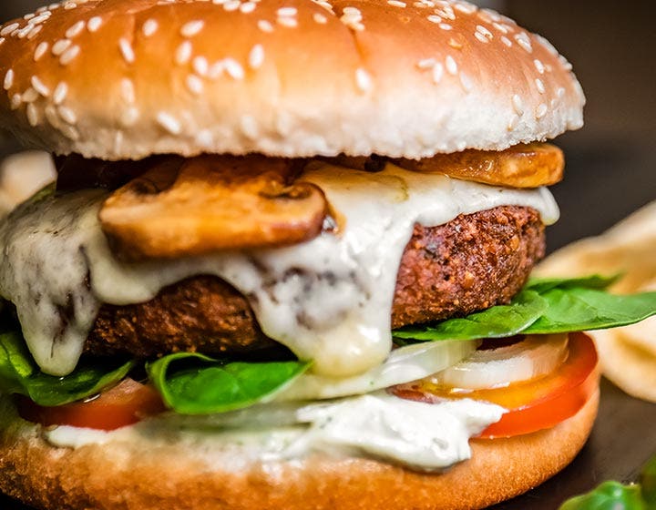 vegan cheese burger